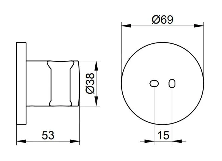 Keuco Edition 400 - Wanddouchehouder, Chroom 51591010000 - Afbeelding 2
