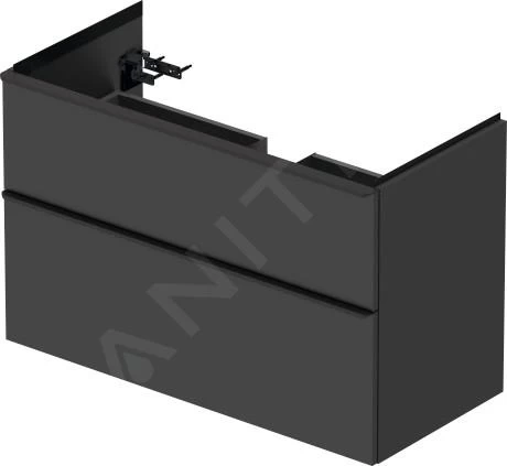 Duravit D-Neo - Wastafelonderkast 984x625x452 Mm, 2 Laden, Grafiet Mat DE435604949 - Afbeelding 3