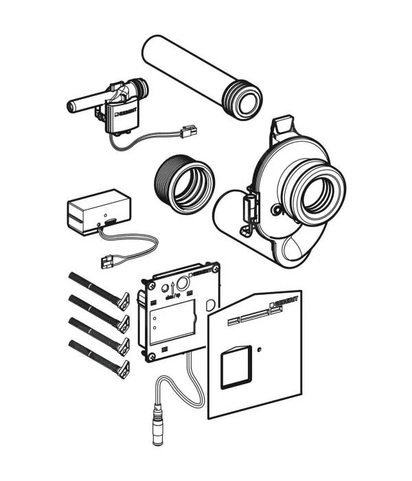 Geberit Spoelsystemen - Elektronische Urinoirspoeling, Netvoeding 116.086.00.1 - Afbeelding 2