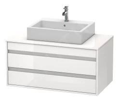 Duravit Ketho - Wastafelonderkast 496x1000x550 Mm, 2 Laden, Glanzend Wit KT665502222
