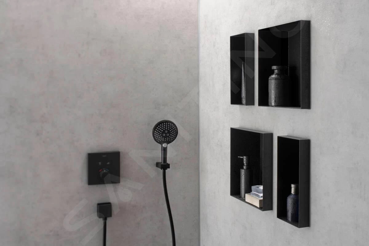 Hansgrohe XtraStoris Minimalistic - Inbouwnis, 300x300x140 Mm, Mat Zwart 56079670 - Afbeelding 3