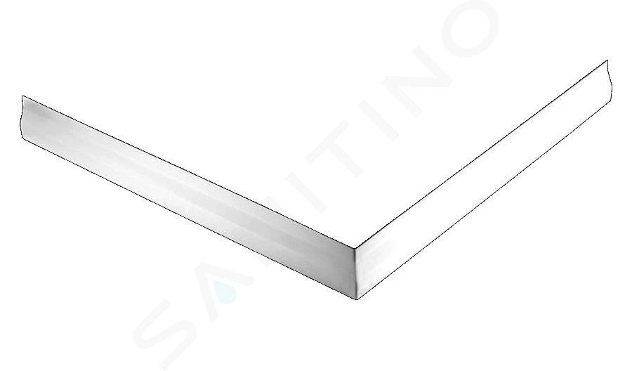 Lansanit Accessoires - Voorpaneel Voor Rechthoekige Douchebak, Steunpoten, Wit LAN-PANEL-O