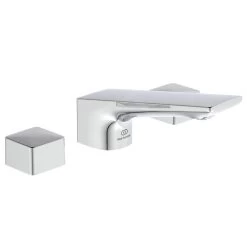 Ideal Standard Conca Tap - Wastafelkraan, 3-gats, Met Afvoergarnituur, Chroom BC759AA