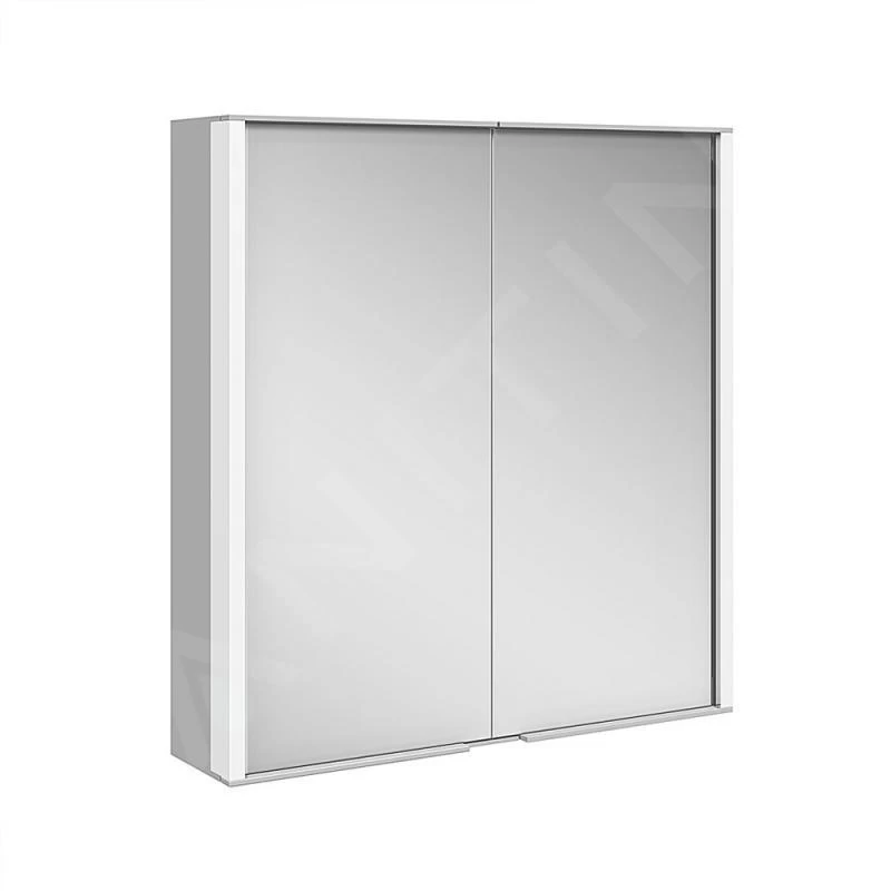 Keuco Royal Match - Spiegelkast Met LED-verlichting, 650x700x160 Mm, Zilver Geanodiseerd 12801171311