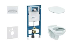 Geberit Duofix - Set Voorwandinstallatie, Closet Alpha Met WC-zitting, SIGMA50 Bedieningsknop, Alpine Wit 111.300.00.5 ND8