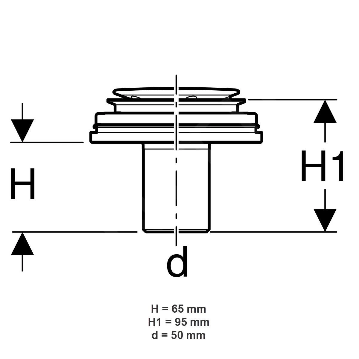 Geberit Setaplano - Afvoerset Voor Douchebakken, Zonder Sifon, Installatie In De Vloer 154.032.00.1 - Afbeelding 2