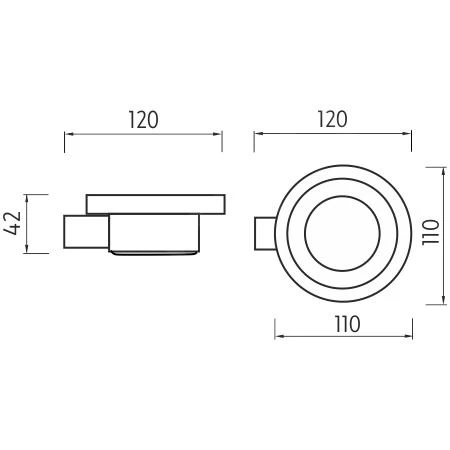 Nimco Nava - Zeephouder, Mat Zwart/mat Glas NA 28059W - Afbeelding 2