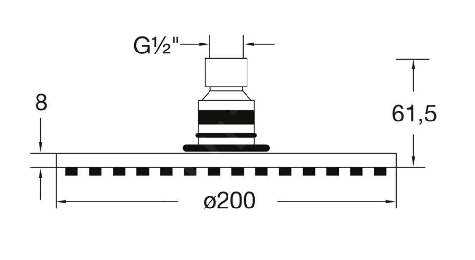 Steinberg 100 - Hoofddouche, Diameter 200 Mm, Rose Goud 100 1687 RG - Afbeelding 2
