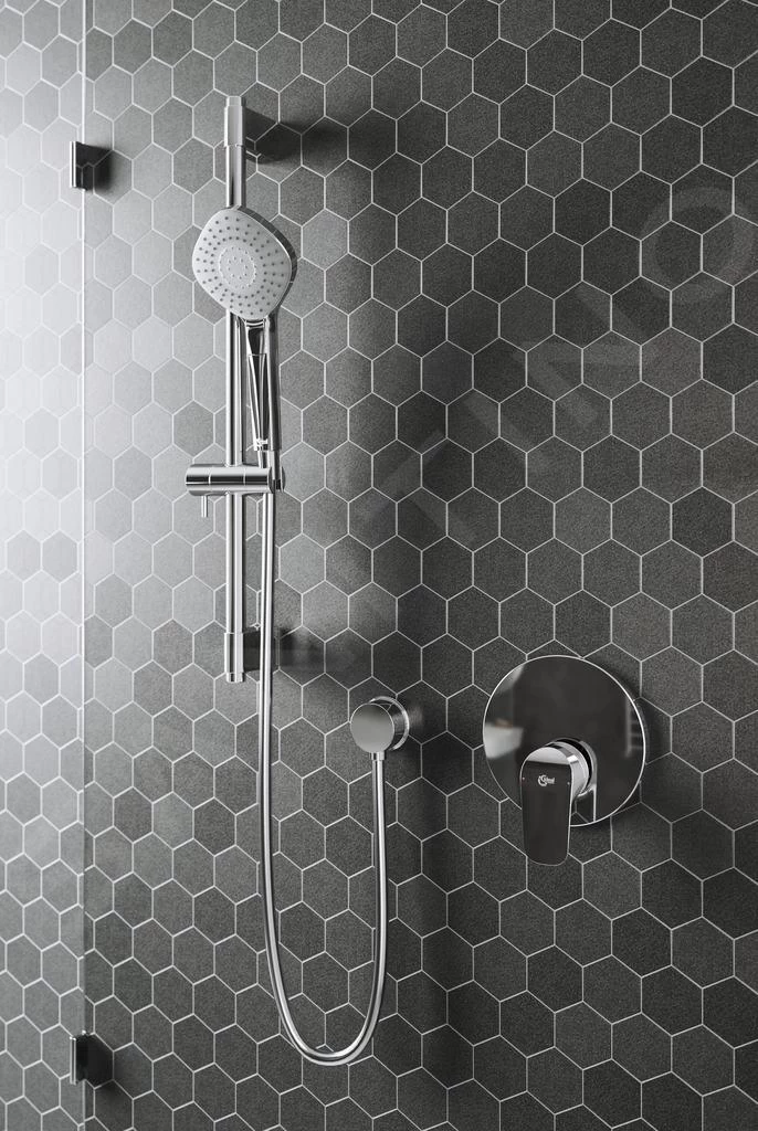 Ideal Standard Idealrain Evo Jet - Doucheset Met Diamond Handdouche, 3jet, Douchestang En Doucheslang, Chroom B2234AA - Afbeelding 4