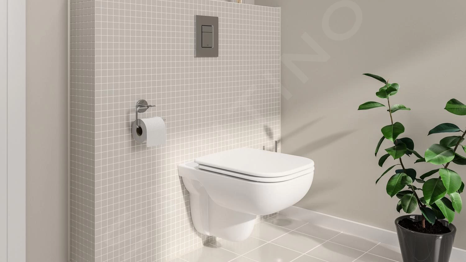 Grohe Solido - Voorwand Montageset, Edge Ceramic Toilet En Softclose Zitting, Even Bedieningsplaat, Chroom 39816000 - Afbeelding 8
