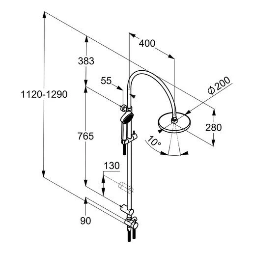 Kludi Dual - Doucheset 200, Chroom 6167705-00 - Afbeelding 2