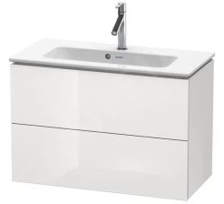 Duravit L-Cube - Wastafelonderkast Compact, 550x820x391 Mm, 2 Laden, Glanzend Wit LC625702222