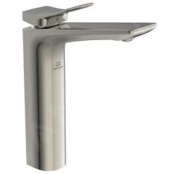 Ideal Standard Conca Tap - Wastafelkraan Met Waste, Silver Storm BC757GN