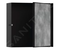 Hansgrohe XtraStoris Rock - Inbouwnis, Met Deur, 300x300x100 Mm, Mat Zwart 56085670