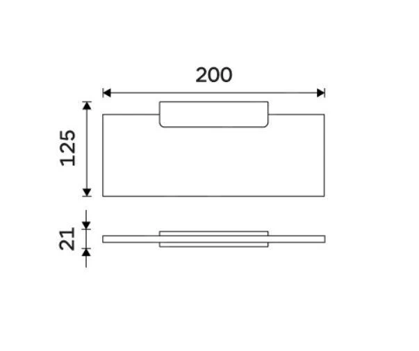 Nimco Maya - Plank IXI, Lengte 200 Mm, Zwart Plexiglas MAC X320-C-90 - Afbeelding 2