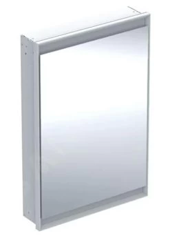Geberit ONE - Spiegelkast Met LED-verlichting, 600x900x150 Mm, Scharnieren Links, Inbouw, Wit 505.800.00.2