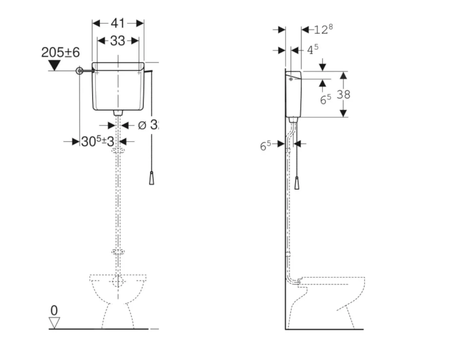 Geberit Toebehoren - Spoelreservoir, Zij Inlaat, Alpine Wit 123.700.11.1 - Afbeelding 2