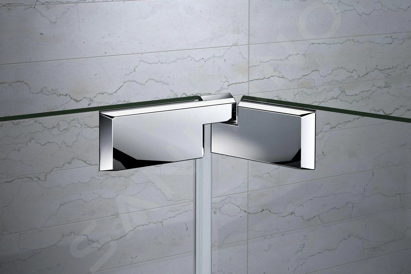 Lansanit LitLUX Brix - Pendel Douchedeur 1100 Mm, Rechts, Glanzend Aluminium/helder Glas H2Y-11R - Afbeelding 8