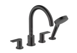 Hansgrohe Vernis Shape - Badrandkraan, 4-gats, Mat Zwart 71459670
