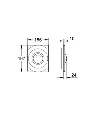 Grohe Surf - Bedieningsplaat, Mat Chroom 42302P00 - Afbeelding 2