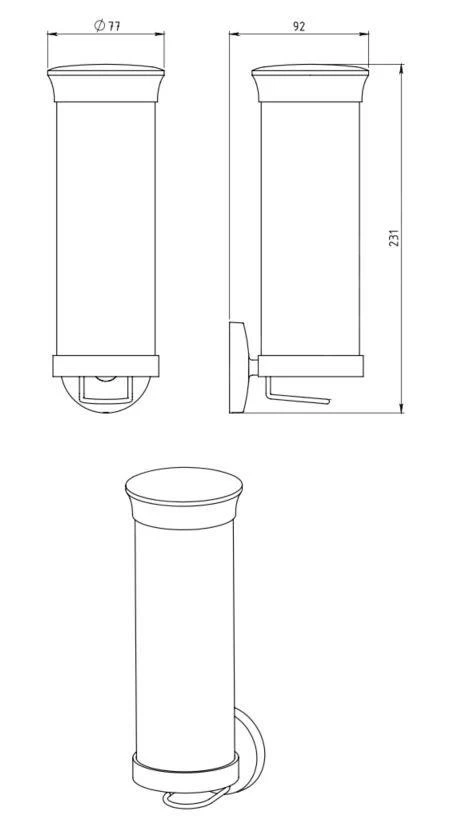 Novaservis Metalia 1 - Wattenschijfje Houder, Glas/chroom 6172,0 - Afbeelding 2