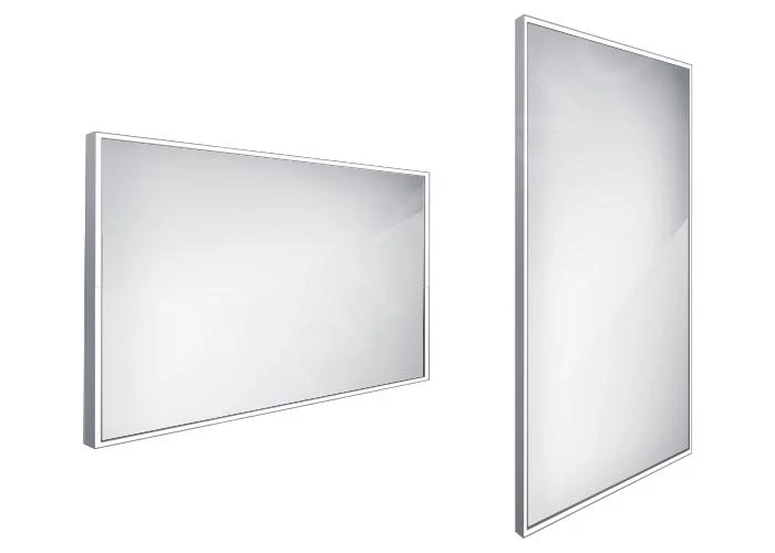 Nimco Spiegels - Spiegel Met LED Verlichting, 1200x700 Mm, Vierkant, Aluminium ZP 13006