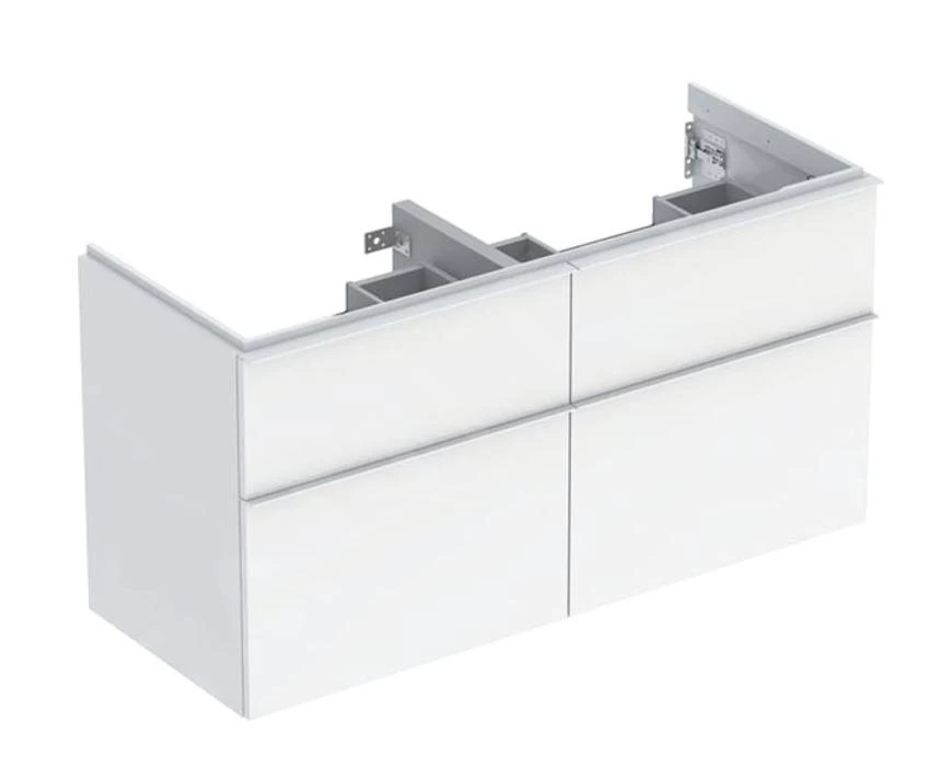 Geberit ICon - Wastafelonderkast, 118x62x48 Cm, 4 Laden, Glanzend Wit 502.309.01.1