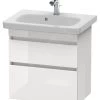 Duravit DuraStyle - Wastafelonderkast Compact, 610x580x368 Mm, 2 Laden, Glanzend Wit DS647902222
