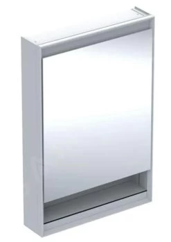 Geberit ONE - Spiegelkast Met LED-verlichting, 600x900x150 Mm, Scharnieren Rechts, Met Nis, Aluminium 505.831.00.1