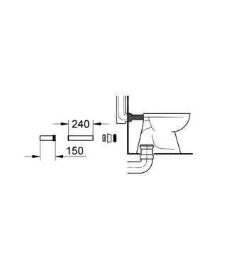 Grohe Reserveonderdelen - Inlaatgarnituur, Alpine Wit 37102SH0 - Afbeelding 4