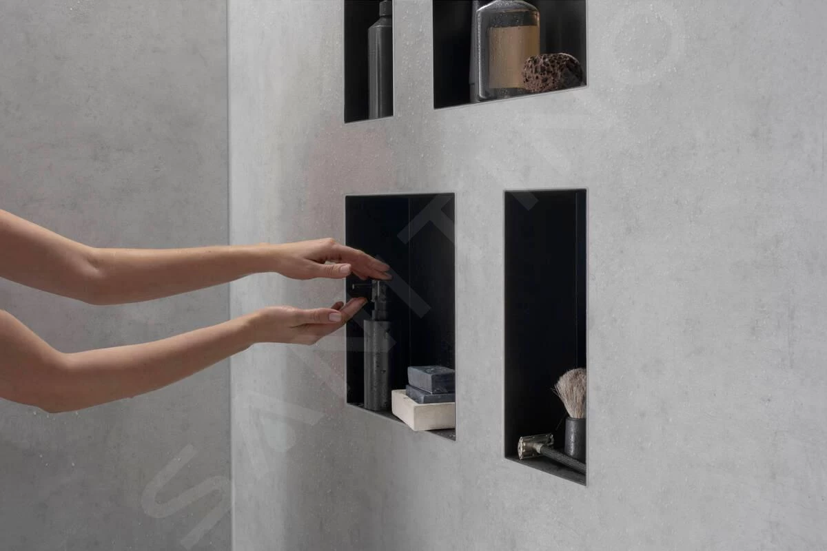 Hansgrohe XtraStoris Minimalistic - Inbouwnis, 300x300x140 Mm, Mat Zwart 56079670 - Afbeelding 5