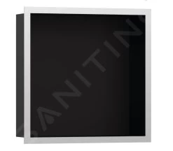 Hansgrohe XtraStoris Individual - Inbouwnis Met Designlijst, 300x300x100 Mm, Mat Zwart/geborsteld Rvs 56098800